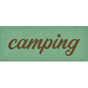 Camp Out: Lakeside Camping Word Art