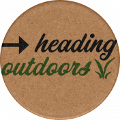 Camp Out Woods Round Sticker Outdoors