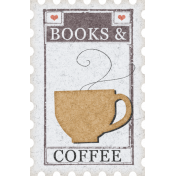 Going To The Bookstore Postage Stamp Coffee