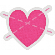 Sweet Autumn Pink Argyle Heart Sticker