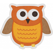 Sweet Autumn Orange Owl Sticker