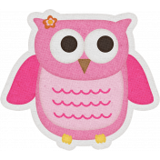 Sweet Autumn Pink Owl Sticker