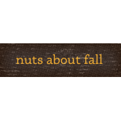 Sweet Autumn Nuts Word Art Snippet