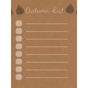 Sweet Autumn List Journal Card 3x4