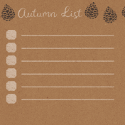 Sweet Autumn List Journal Card 4x4