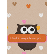 Sweet Autumn Owl Journal Card 3x4