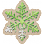 Baking Days Sticker Snowflake Green