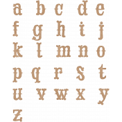 Baking Days Alpha Sheet Lowercase- Brown 