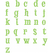 Baking Days Alpha Sheet Lowercase- Lime green