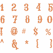 Baking Days Alpha Sheet Numbers- Orange