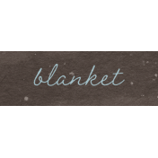 Winter Cozy Element Word Art Snippet Blanket