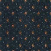 Winter Cozy Navy Snowy Floral Paper