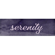 Winters Repose Element Word Art Serenity