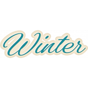 Winters Repose Element Word Art Sticker Winter