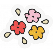 Heading Offline Flowers Sticker