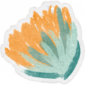 Rainy Days Sticker Flower Orange