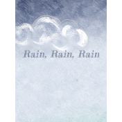 Rainy Days Rain 3x4 Journal Card