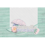 Rainy Days Umbrella Weather 4x6 Journal Card