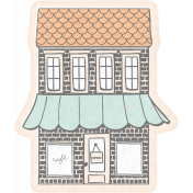 Small Town Life Town Cafe Sticker