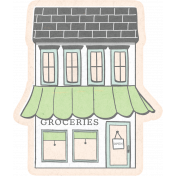 Small Town Life Town Groceries Sticker