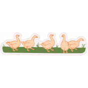 Green Acres Element Geese Sticker