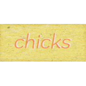 Green Acres Chicks Word Art