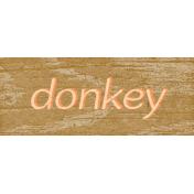 Green Acres Donkey Word Art