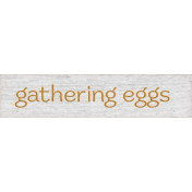 Green Acres Gathering Eggs Word Art