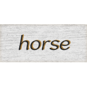 Green Acres Horse Word Art