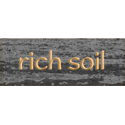 Green Acres Rich Soil Word Art