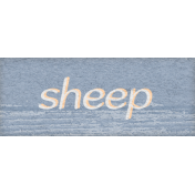 Green Acres Sheep Word Art