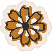 Wild Horses Gold Flower Sticker