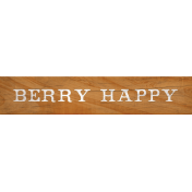 Summer Medley Element Word Art Wood Berry Happy