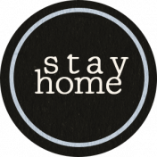 Staycation Stay Home Label