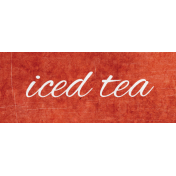 Summer Tea Element Word Art Snippet Iced Tea