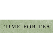 Summer Tea Element Word Art Snippet Time for Tea