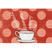 Summer Tea Journal Card Teacup 4x6