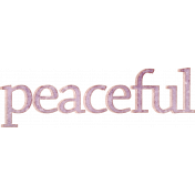 Plum Hill Peaceful Word Art Alternate