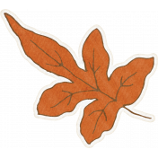 Goldenrod & Pumpkins Orange Leaf Sticker Alternate