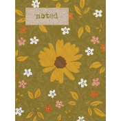 Goldenrod And Pumpkins Journal Card Noted 3x4