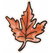 Homestead Life: Autumn Orange Leaf Sticker