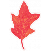 Cranberry Red Leaf 2 Sticker