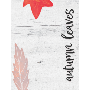 Cranberry Autumn Leaves 3x4 Journal Card