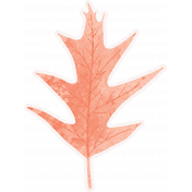 Cranberry Peach Leaf Sticker 2