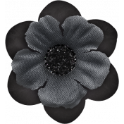 River Fog Black & Navy Flower