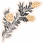 Homestead Life: Winter Pine Branch Sticker