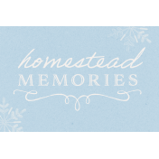 Homestead Life Winter Journal Card Homestead Memories 4x6