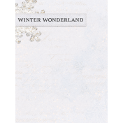 Homestead Life Winter Journal Card Floral Winter Wonderland 3x4
