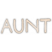 Baby Dear Element Word Art Aunt