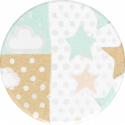 Baby Dear Blanket Round Sticker